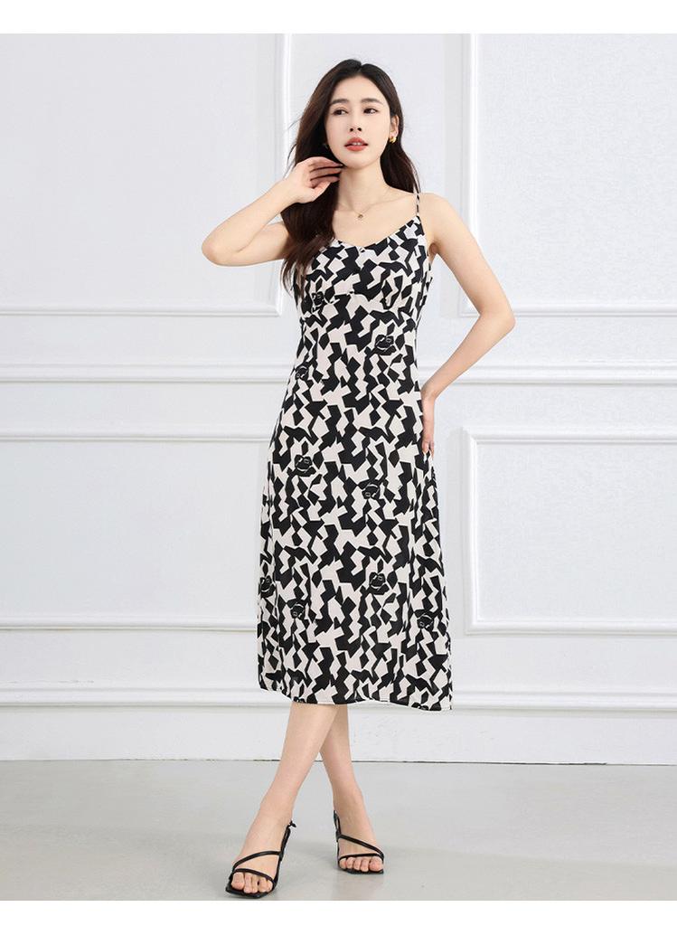 Strap Skirt Summer Style Slimming and Age Reducing Medium to Long Women's Dress