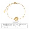 Women Jewelry 18K Gold Travel Bracelet Curb Link Chain Cross Moon Zircon Charm Bracelet