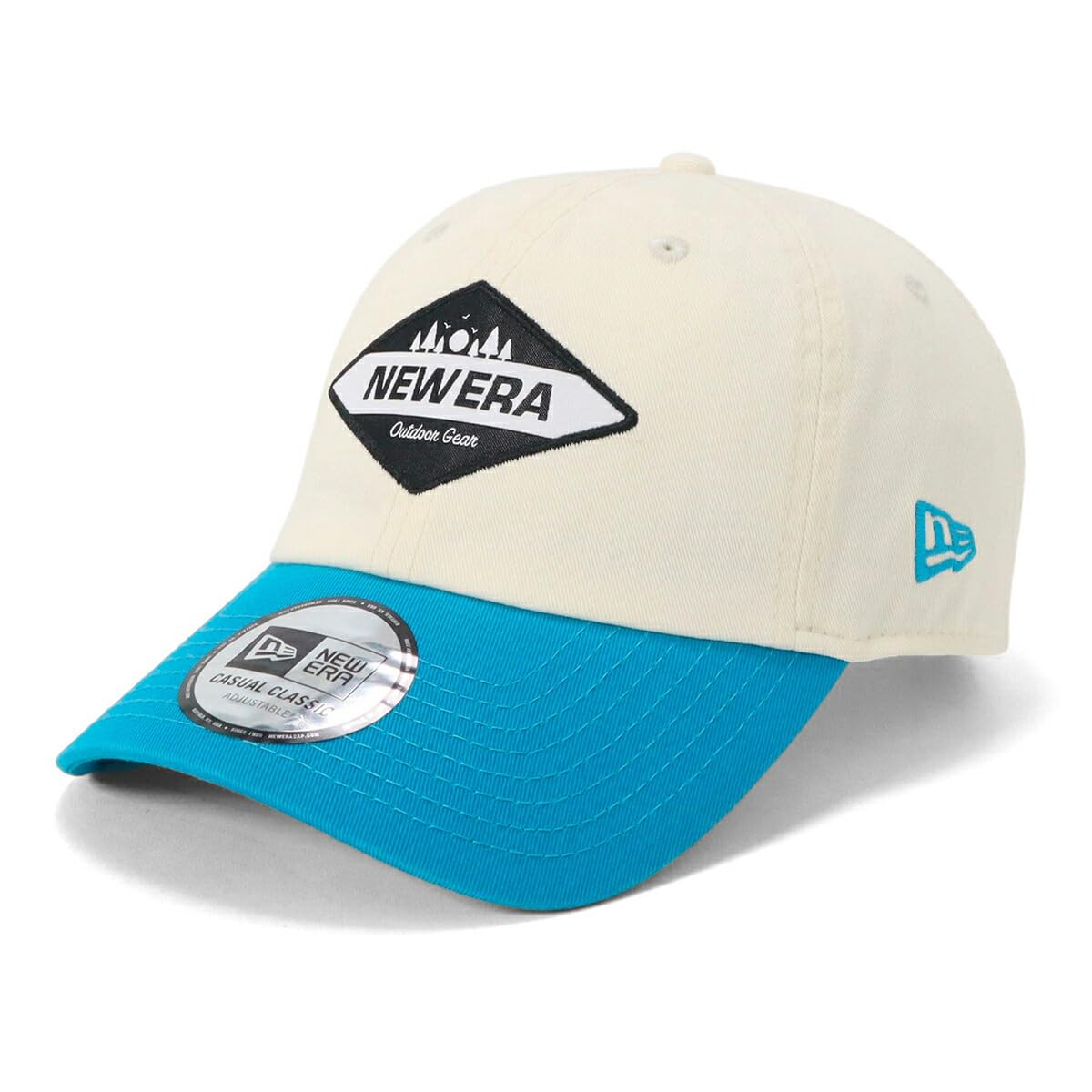 

New Era Outdoor Casual Free CC Diamond NER36O9712 Cap, Classic, Two-Tone Cotton, Chrome/Blue Jewel, Size, Logo, Cream, Blue, 14392160,