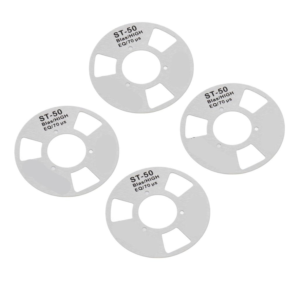 Reel to Reel Cassette Retro Blank Metal Reel Cassette Tape with 4 Reels 2 Wheel for Music Recording