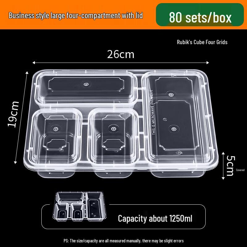 Disposable Compartmented Takeaway Food Container