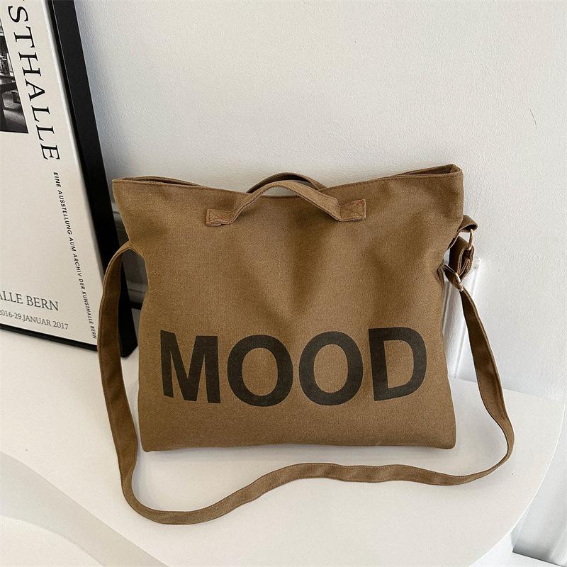 

Полотняна сумка на плече великої місткості, шкільна сумка для хлопчиків і дівчаток, повсякденний японський рюкзак, модна портативна сумка-месенджер темно-коричневого кольору