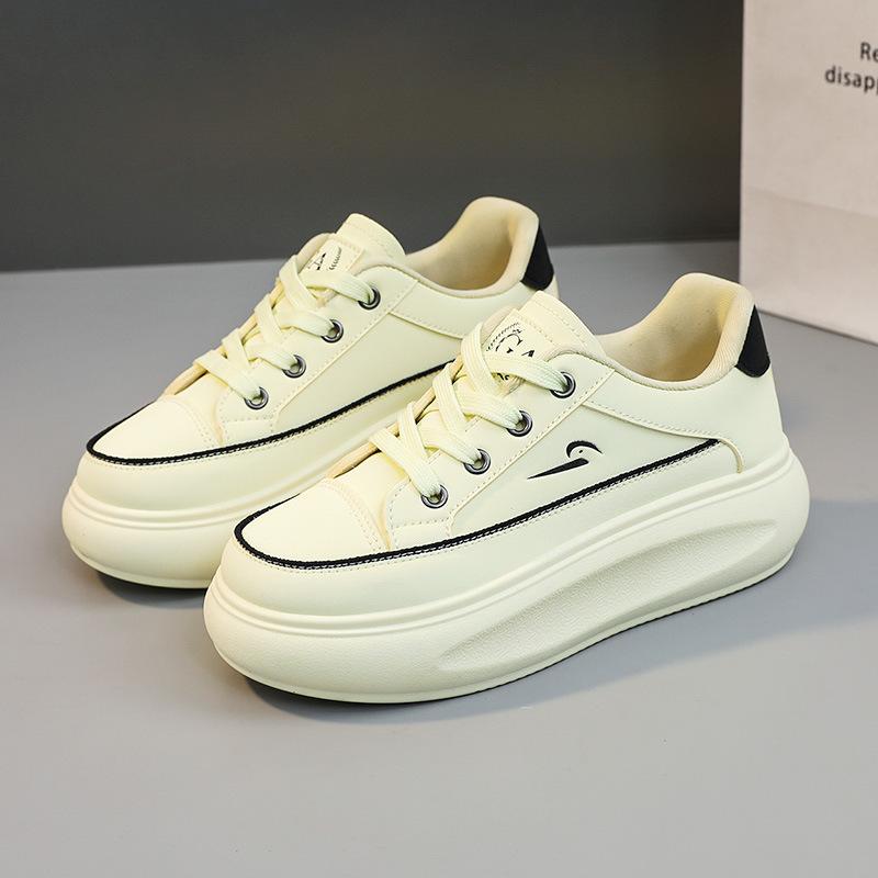 

[Customized] Q702 new shallow women s shoes 2025 summer and autumn tide breathable increase thick-soled sports and leisure shoe board 35