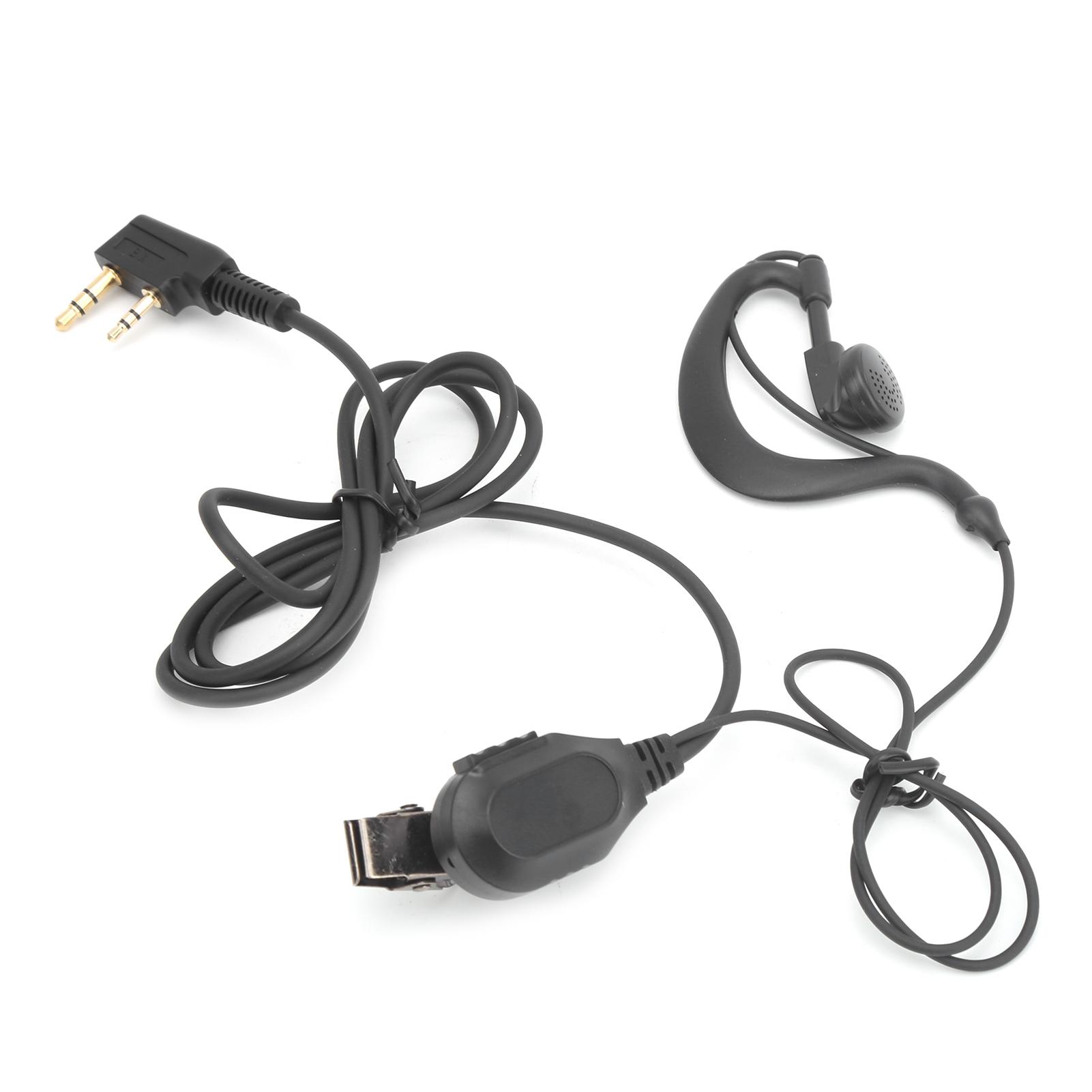 

145cm 57in Walkie Talkie Headset Earphone Black Electronic Supplies for Kenwood TK TH Series