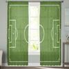 Fotbalové míče Fotbalové hřiště Čirý voál Závěs do obývacího pokoje Výzdoba ložnice Průhledné tylové závěsy Šifon Závěsy do oken