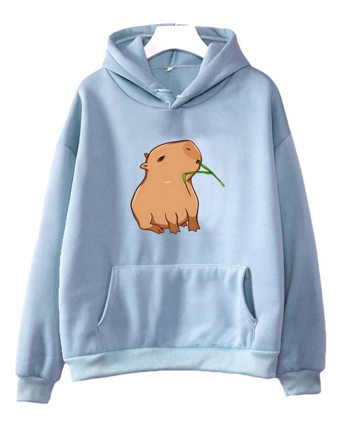Funny Capybara Print Mikina Dámské/Pánské Kawaii Kreslené topy Mikina pro dívky Unisex Fashion Harajuku Grafické Pulovry s kapucí