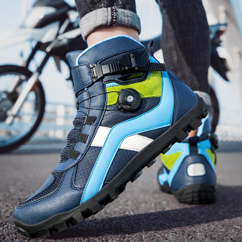 Motorcycle protective riding boots men anti slip breathable four season new off-road short boots travel equipment cycling boots