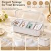 Dustproof Jewelry Organizer Box 4 Compartment Watch Display Case  Jewelry Storage