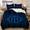 Biancheria da letto con design dello stemma dell'Inter (1 * copripiumino + 2 * federa, senza nucleo) Regalo di compleanno di Natale Set biancheria da letto Morbido e confortevole