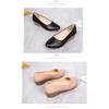 Women's Spring and Autumn New Women's Single Shoes Pointed Toe Slope Small Leather Shoes Shallow Mouth Work Mother Shoes Trend