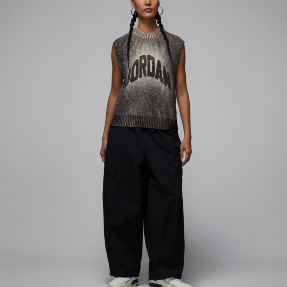 Jordan Aswjfltknit Weste Rundhalsausschnitt Bequem Kurzarm Strickoberteil Damen Oberteile HQ9191-045