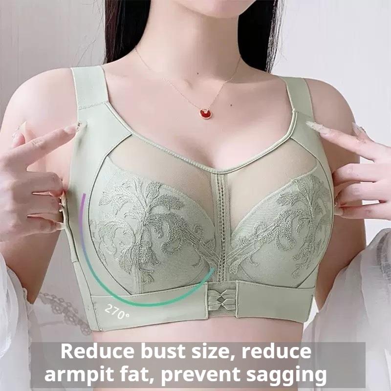 Anti-sagging Thin Breathable Underwear Adjustable Breast Control Push-up Large Size Bra