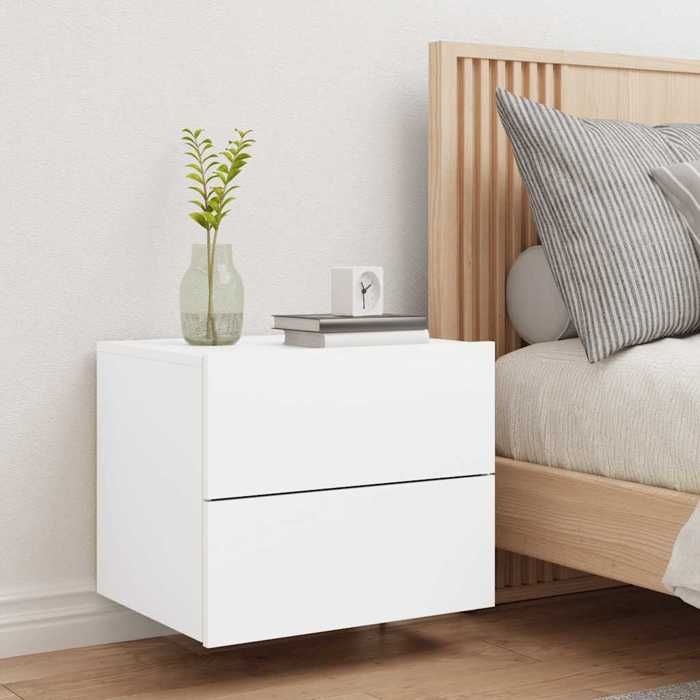 Table de chevet murale - Maison Exclusive - LED RVB - Bois d'ingénierie - 50x39x41 cm