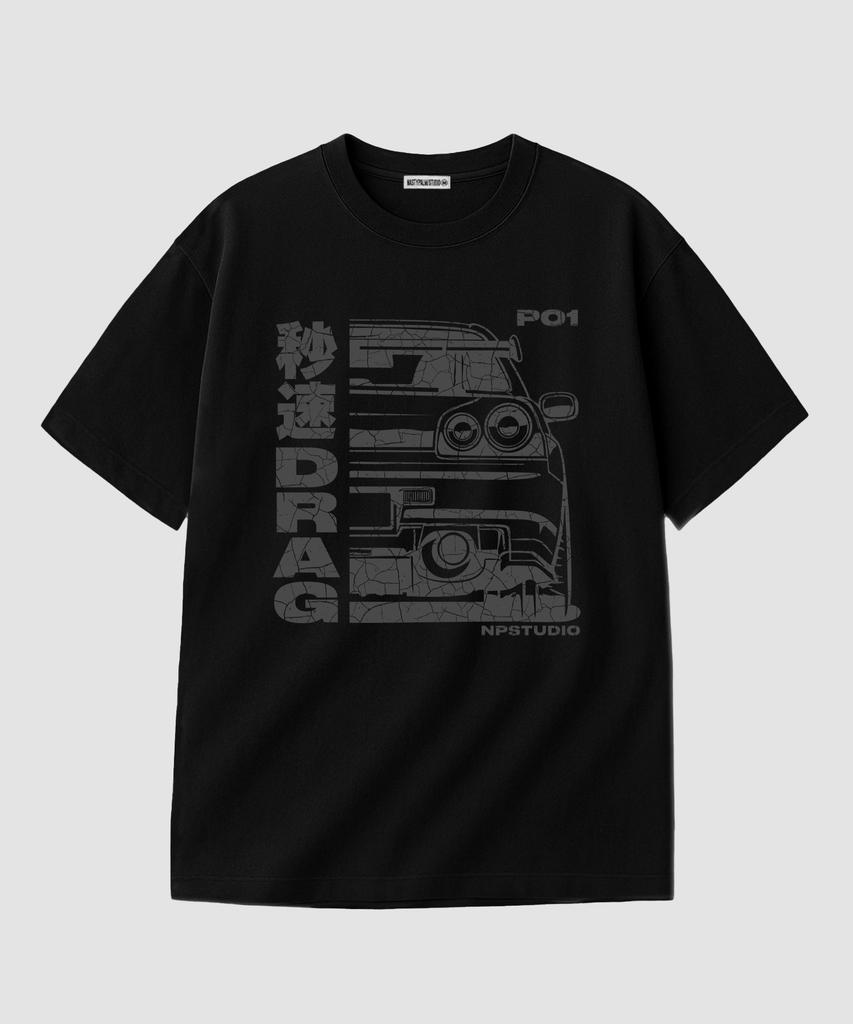 NP STUDIO [2Pack] P01 Drag Logo Oversized T-Shirt 3 Colors