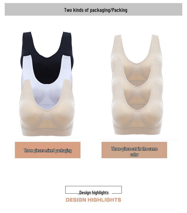 Ahh Genie Breathable Mesh Sports Bra - No Wire, Plus Size Women's Yoga and Fitness Bra