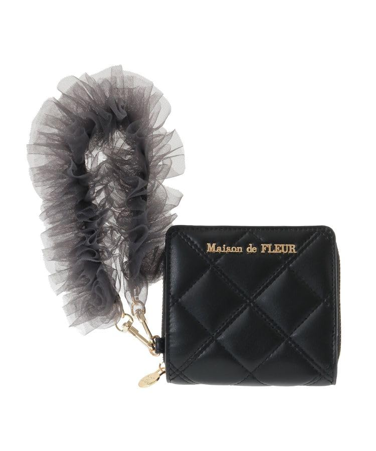 

Maison de Fleur Tulle Strap Black Women s Wallet, чёрный