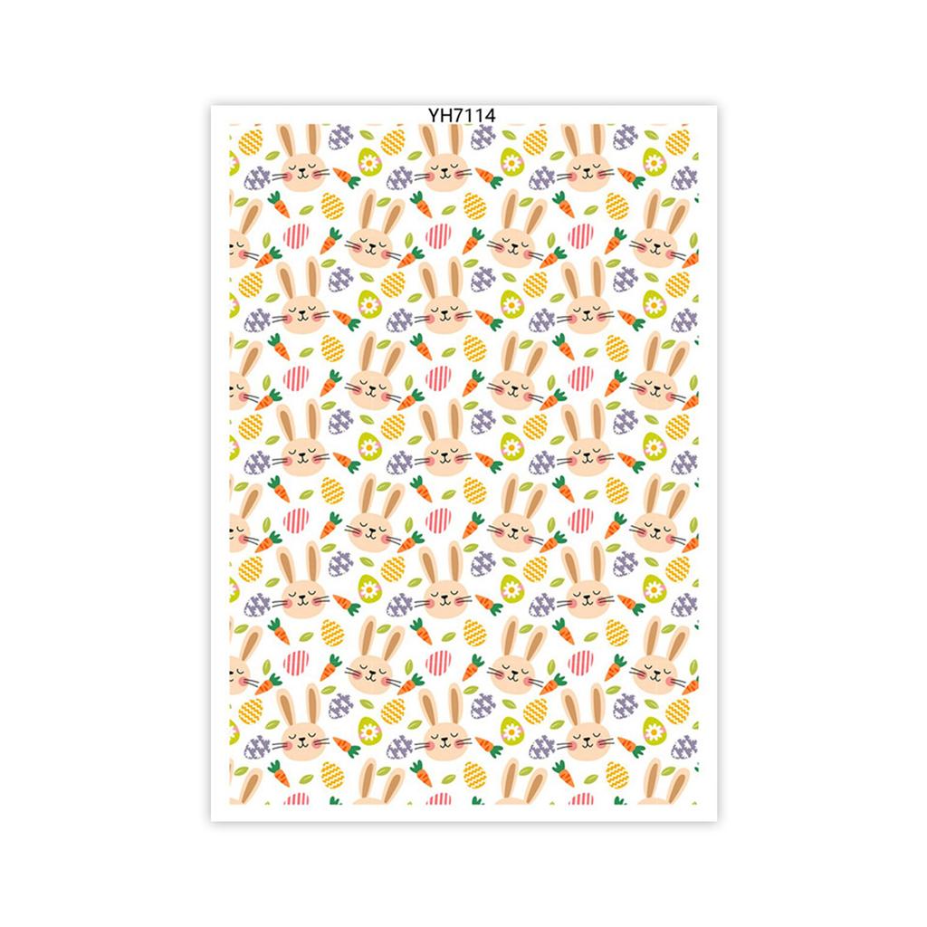 Water Soluble Clay Transfer Sheets Easters Rabbits Colored Eggs Transfer Paper Earrings Making Tool for Jewelry Making