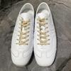 Chaussures Décontractées en Cuir de Veau Souple Rétro Baskets d'Entraînement Polyvalentes Bout Carré Petites Chaussures Blanches pour Femmes