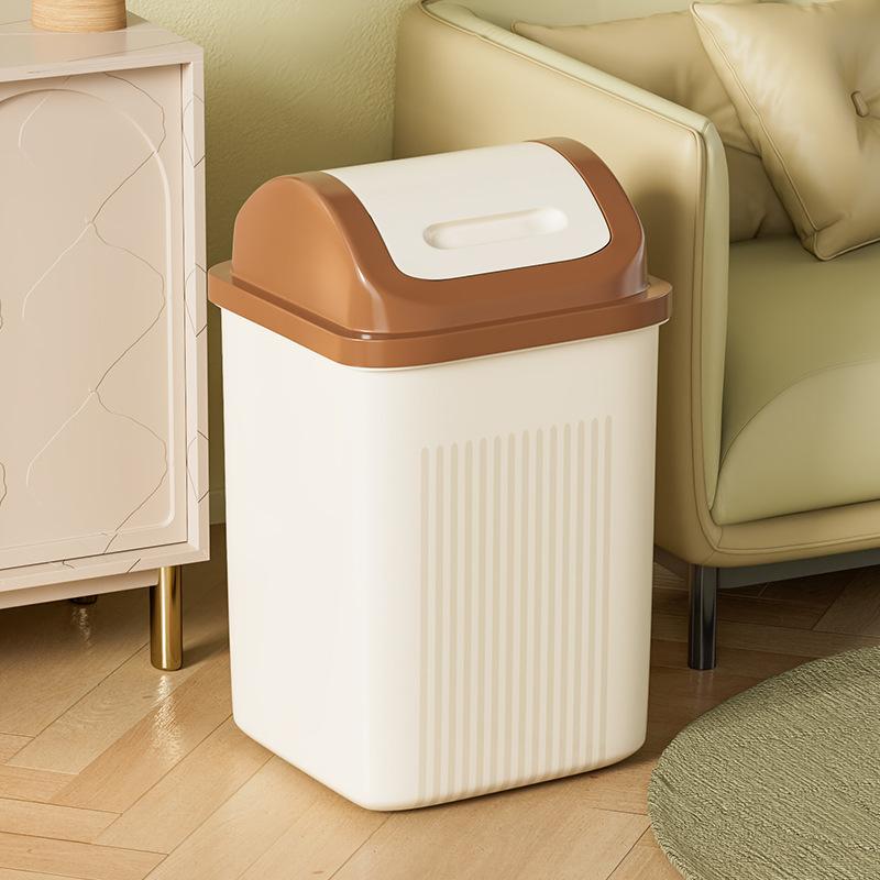 Bathroom trash can household new living room kitchen large shaking cover paper basket large capacity toilet special bucket