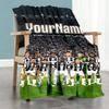 Juventus Customize Text Blanket Multi-purpose Personalized Blanket Warmthful Decor Great for Sofa Nap Office Chair Bed Four Seasons Multipurpose