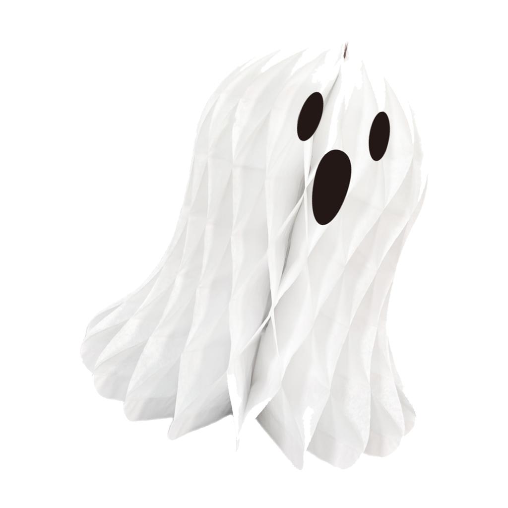 Halloween Honeycomb Ghostly Ornament Reusable 3D Paper Lanterns Wall Hanging Halloween Party Decoration for Indoor