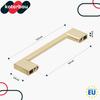 KOTARBAU® Kitchen Furniture Handle Classic Modern Oblong Long Matte Gold 126 MM Spacing 96 MM Set of 10