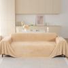 Ins Simple Solid Color Autumn and Winter Sofa Cover Blanket Thick Plush Warm Herringbone Pattern Plush Living Room Non-slip Sofa Towel