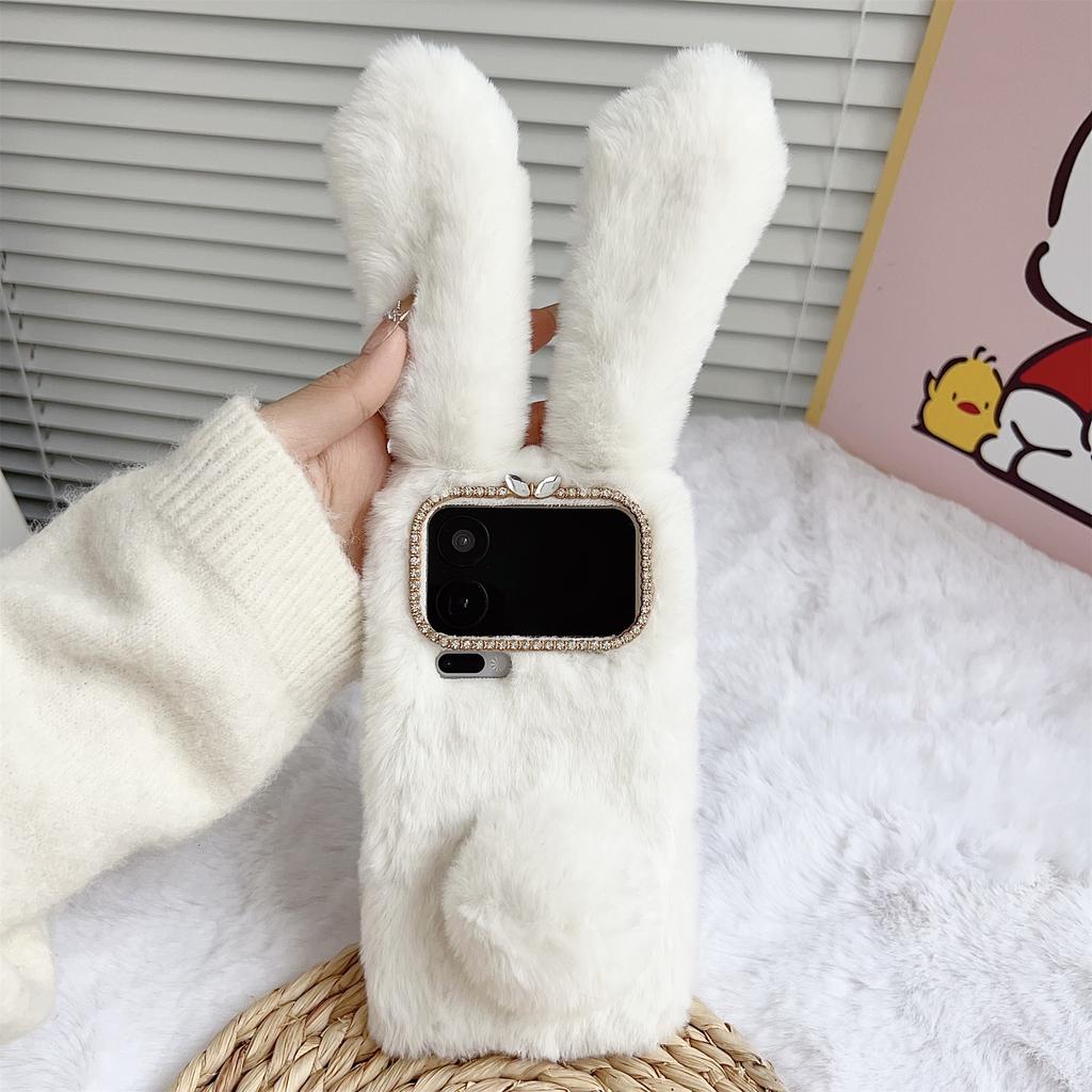 Für Xiaomi 17 Pro Max Hülle Plüsch Süßer Hase Winter Flauschig TPU Handyhülle