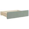 2 In 1 Pull Out Daybed with Drawers Light Gray 90x200 Cm Velvet