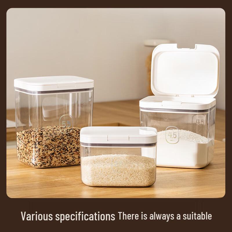 Kitchen Flour Storage Container with Desiccant Box