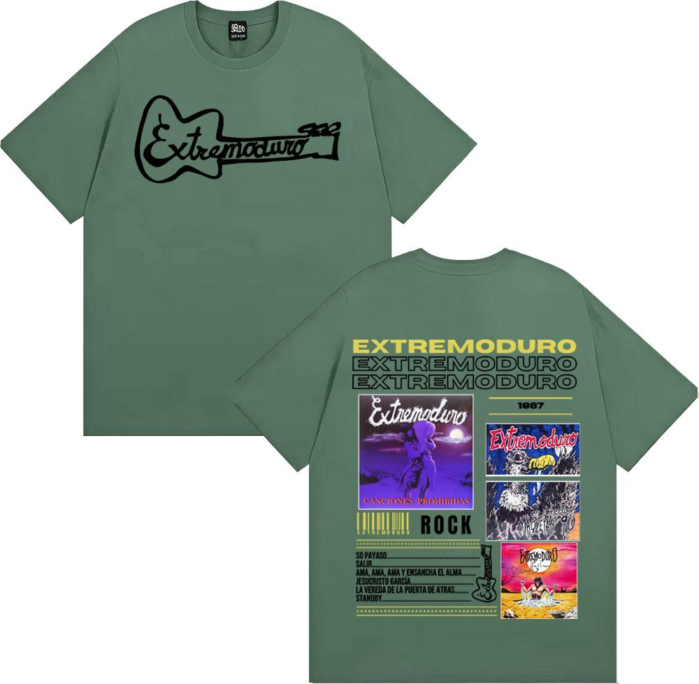 

Rock Band EXTREMODURO Album Cover T-shirts for Men Retro 90s Hip Hop Classic T Shirt Summer Tops Oversized Short Sleeve T-shirt 4XL