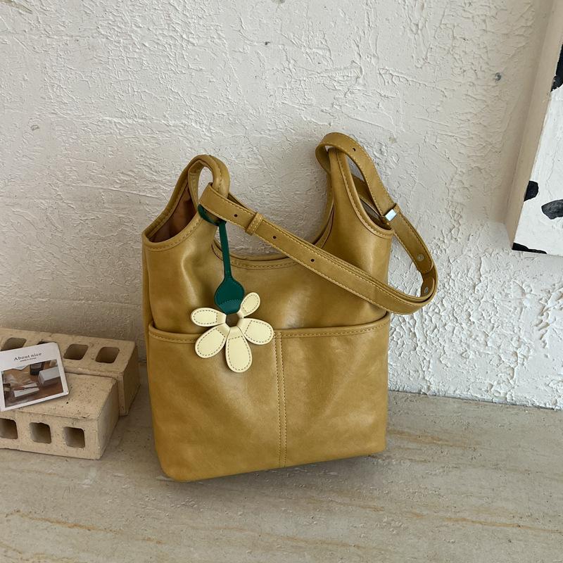 Autumn And Winter Korean Version Fashionable And Simple Shoulder Bag, Messenger Bag, Commuter Tote Bag, Large-Capacity Bag For Women