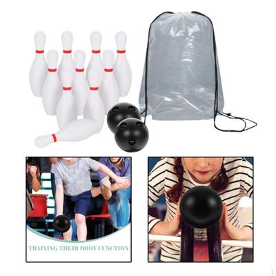 Bowling-Set für Kinder mit 10 Pins und 2 Bällen, Indoor-Spielgerät Tragetasche