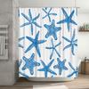 Blue Starfish Shower Curtain Decorative Bathroom Waterproof Fabric Print