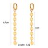 MamacitaSlay 18K Gold Plated Snowflake Long Tassel Hoop Earrings 316L Stainless Steel Waterproof Jewelry For Women Everyday Wear