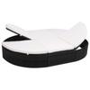 Day and Night - Day and Night Garden Lounger with Black Synthetic Rattan Cushions