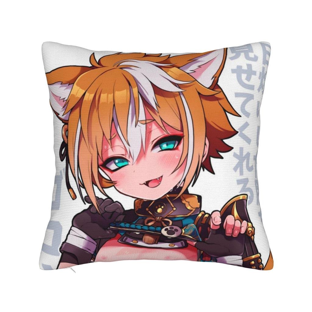 Genshin Impact Gorou Pillowcase Double-Sided Printing Polyester Cushion Cover Decorative Pillow Case Cover Chair Square 40*40Cm