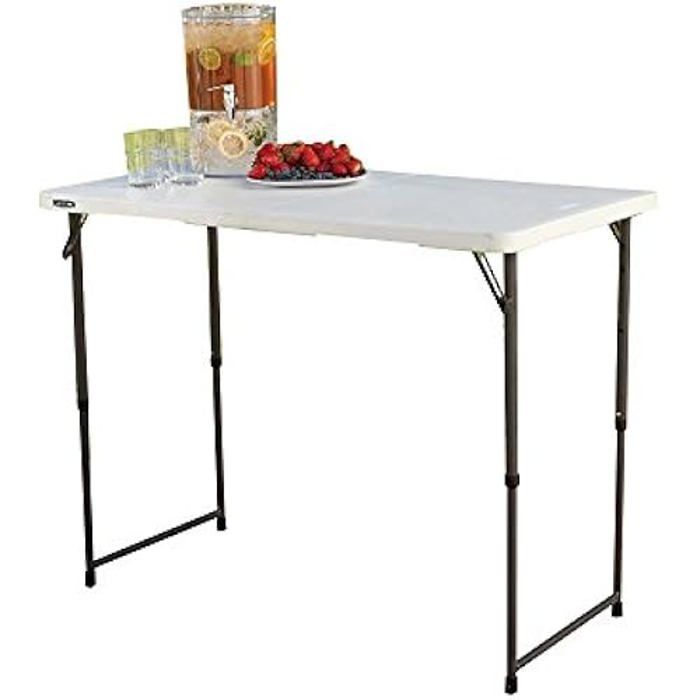 

Складаний стіл - Lifetime - 122 x 61 см - Різнокольоровий - Ідеально для кемпінгу та саду - Універсальний чистий