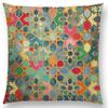 New Colorful Geometric Patterns Moroccan Lattice Mosaic Hexagon Stars Hearts Flowers Pretty Car Cushion Cover Sofa Throw Pillow