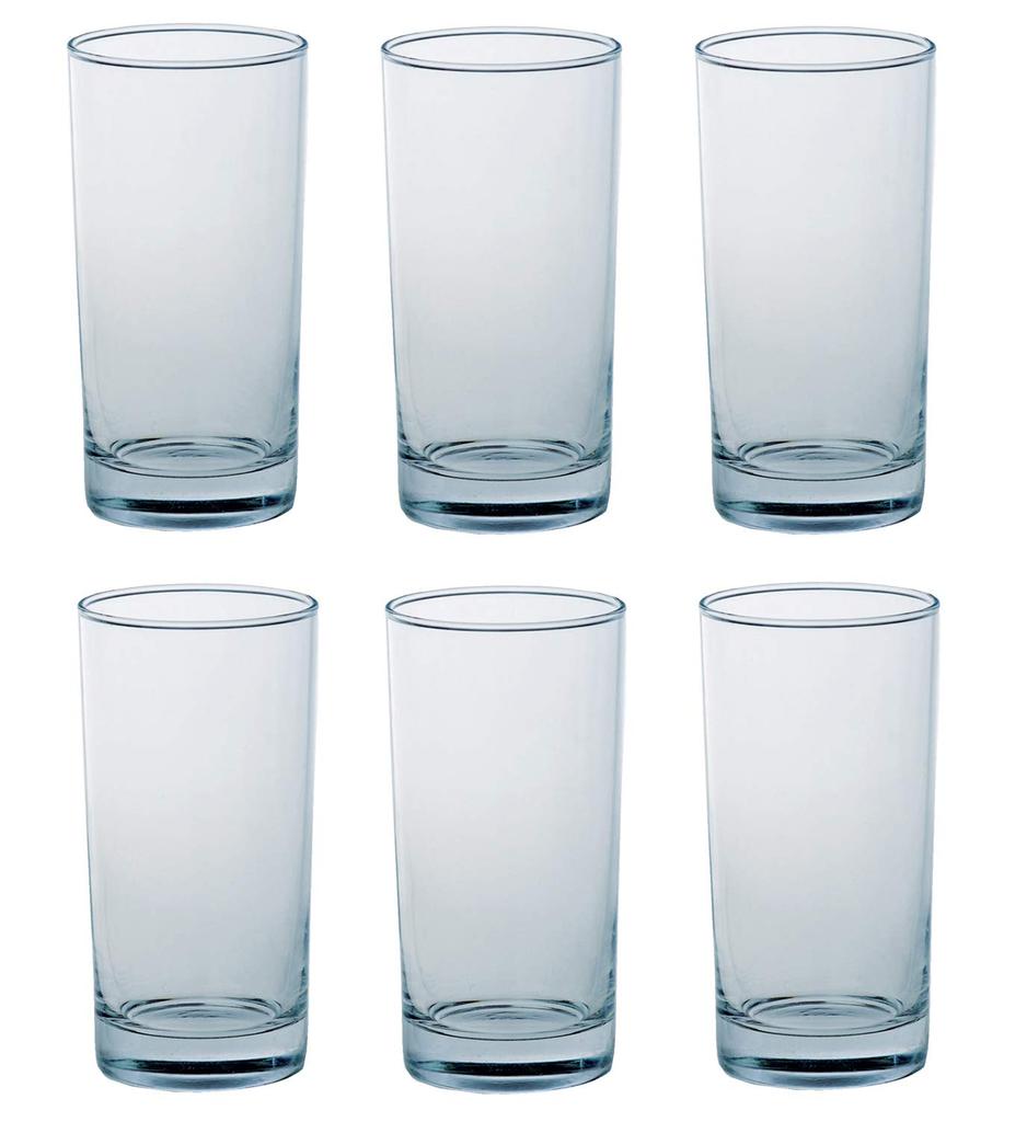 Suntory Marketing Tumbler, Clear, 365ml, T-shaped, 12oz (Made in Japan), 100-15, Pack of 6