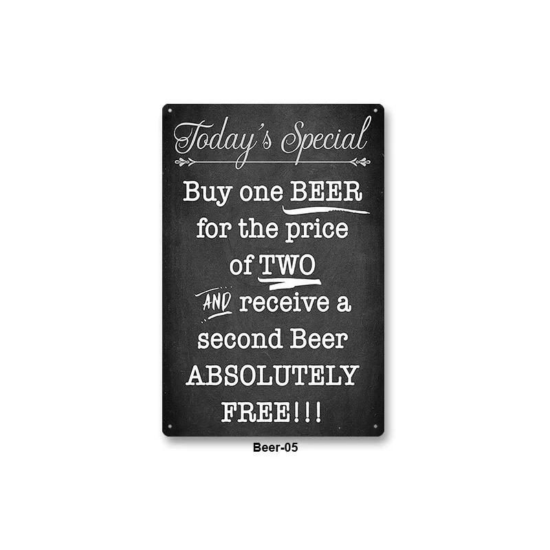 Metal Sign Bar Pub BBQ Shop Wall Painting Tin Sign Decor Beer Wine Alcohol Poster Vintage Tinplate Plaque Shabby Art Decoration