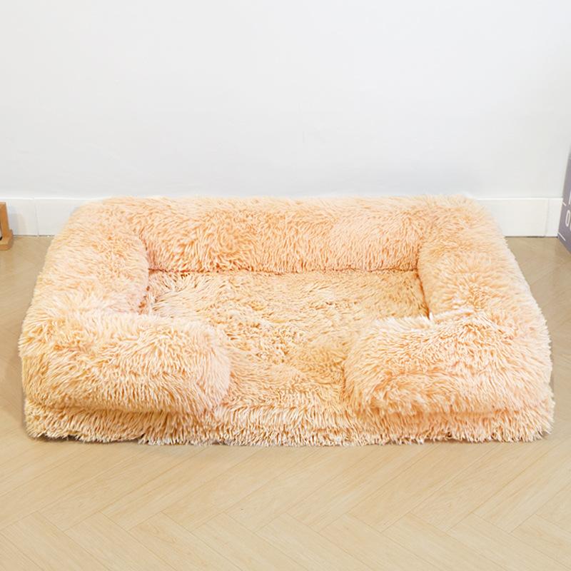 

Плюшевое глубокое гнездо для сна для кошек, съемное и моющееся гнездо для домашних животных, диван-одеяло для кошек, теплый матрас для кошек, матрас S