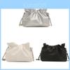 Small Pu Bucket Handbag With Wrinkled Texture And Chain Shoulder Strap For Street Fashion