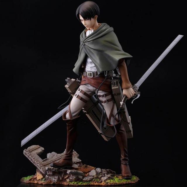 36cm Attack On Titan Anime Figure Rival Shingeki No Kyojin Levi Ackerman Action Figure Mikasa Ackerman Figurine Model Doll Toys