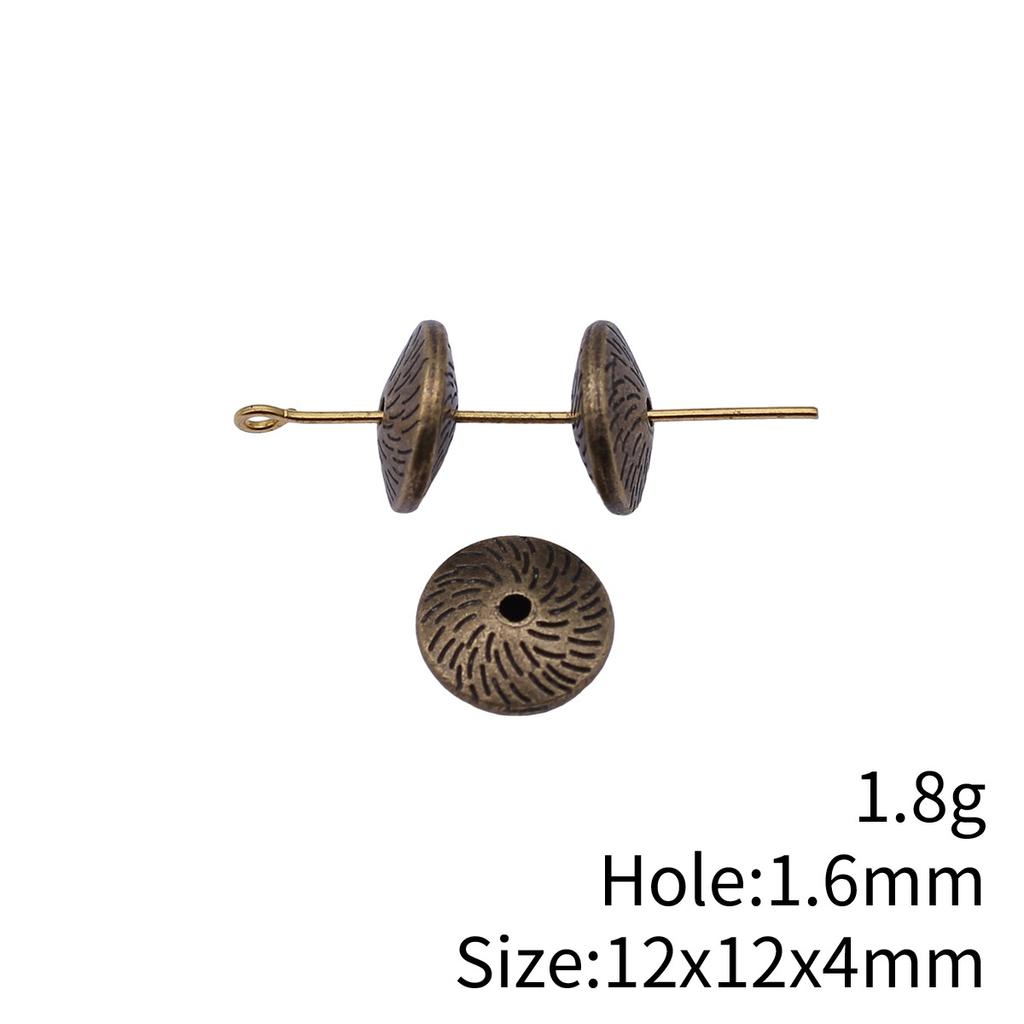 Small Hole Alloy Spacer Beads Multi Pattern Antique Metal Loose Beads For DIY Jewelry Bracelet Making For