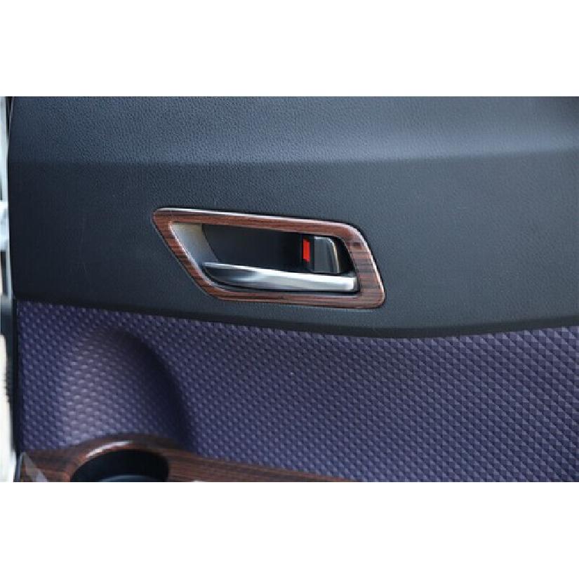 Peach Wood Inner Door 2018- For Toyota C-HR CHR Handle Cover Decor Frame 4*