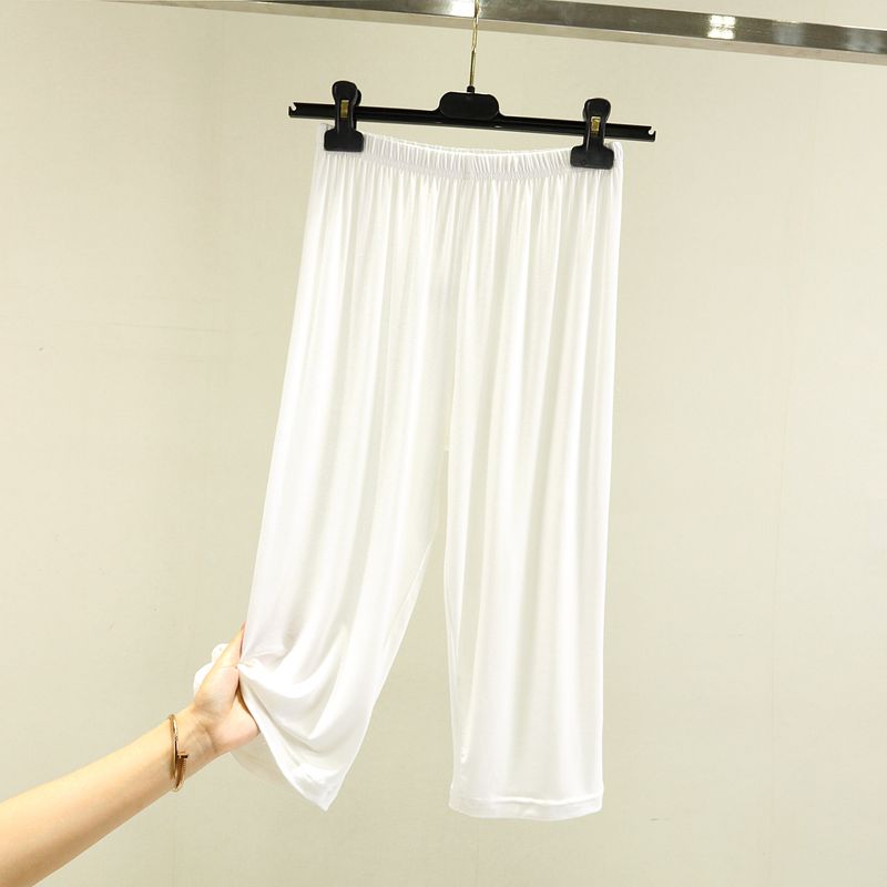 

Modal Thin High-Waist Casual Cropped Pants White 2XL (70.00 kg-82.50 kg recommended