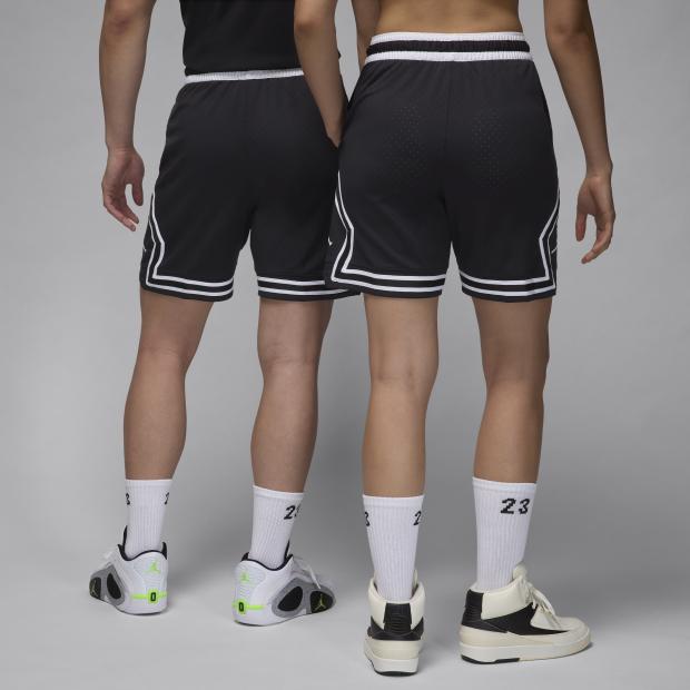 Jordan Dri-FIT Diamondsport Logo Outdoor Mid-Waist Elastic Drawstring Casual Shorts Men shorts Black White FV8613011