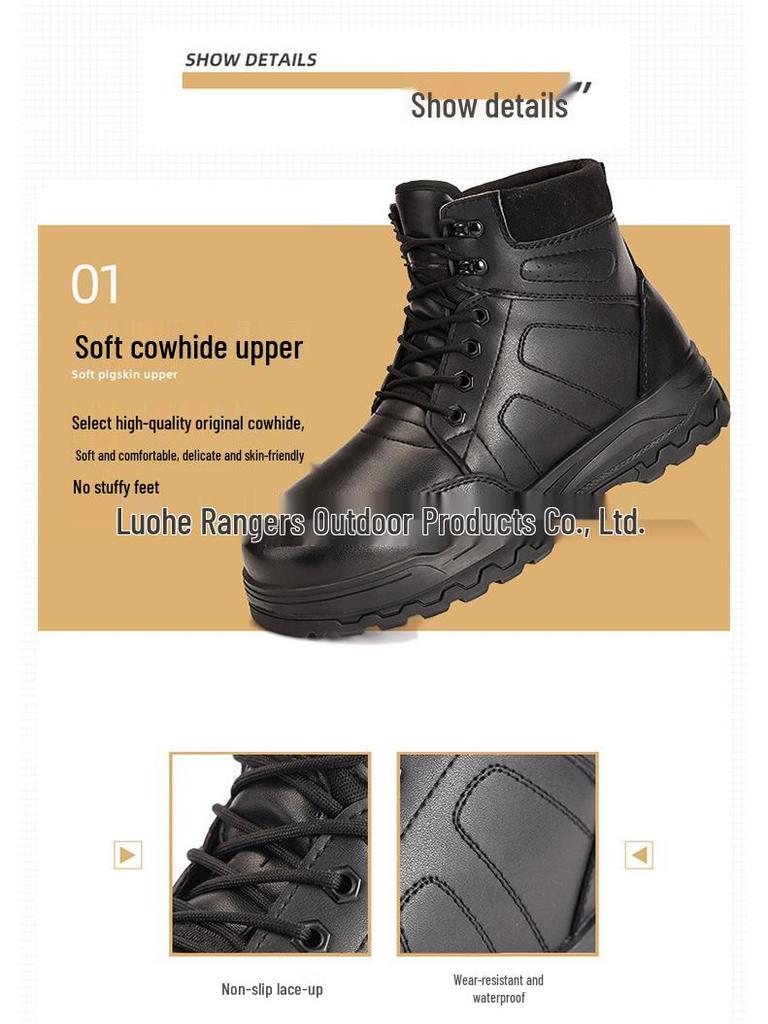 מגפי שלג חורפיים מרופדים בפרווה לגברים - עבים, חמים, מונעי החלקה, עמידים לקור, נעלי כותנה לחוץ.