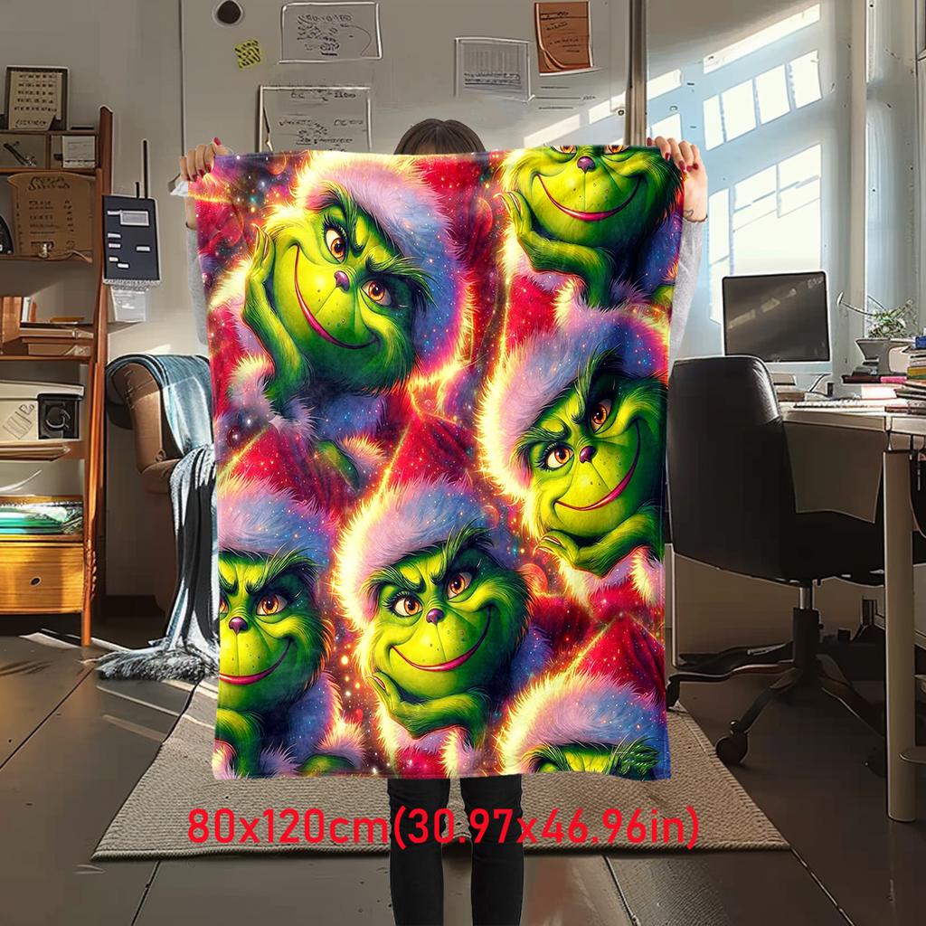 Christmas Gift Comedy Movie How the Grinch Stole Christmas blanket home warming, four season bed decoration sofa cover flannel throwing blanket K20